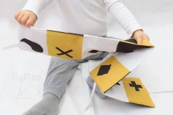 Textilní leporelo kontrastní MyMoo