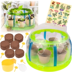 Bio sada malého zahradníka – mini skleník s nástroji a semínky pro pěstování rostlin