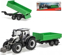 kovový traktor s vlečkou VALTRA N174 – vyklápěcí přívěs (10 cm) od Bburago