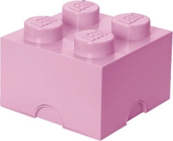 Lego úložný box 4 světle růžový