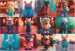 Puzzle Módní zvířátka 200 dílků