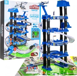 mega policejní parkovací garáž s výtahem a herní podložkou