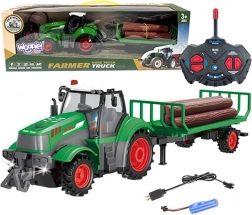 rc traktor s přívěsem na klády 1:24 woopie