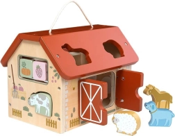 Dřevěný montessori farmářský domeček Baby Mix