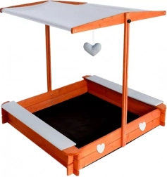 Dřevěná pískoviště s nastavitelnou stříškou