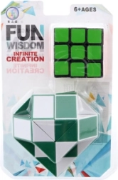 Skládací kostka a hlavolam ve tvaru srdce, sada 2 ks