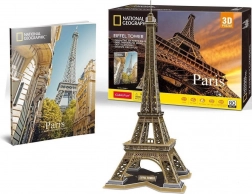 3D puzzle CUBICFUN National Geographic eiffelova věž 80 dílků