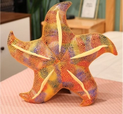 Plyšová hvězdice žlutá polštář 45 cm