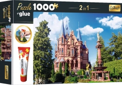 Trefl sada 2v1 puzzle Zámek Drachenburg, Německo 1000 dílků s lepidlem