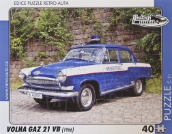 Puzzle Retro Auta Volha GAZ 21 VB 40 dílků