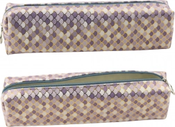 Stylový pouzdro na tužky s motivem mořských šupin - fialové a zlaté