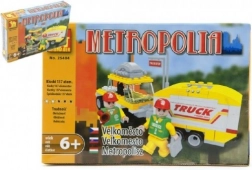 Stavebnice DROMADER auto s vozíkem, 137 dílků