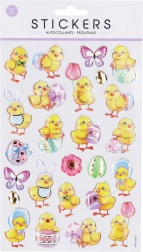 Nálepky s velikonočními kuřátky