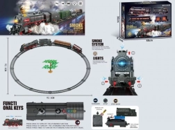 Sada s vláčkem 48 dílů se světly, zvuky a kouřovým efektem