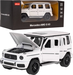 Model auta Mercedes‑AMG G 63 1:32 Rastar s kovovou karoserií a otevíracími prvky – Bílá