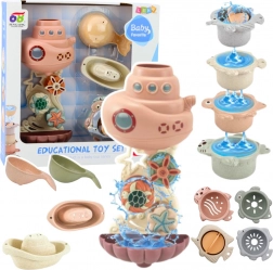 Hračky do Vany Ponorka Kelímky s Přísavkami 9 ks