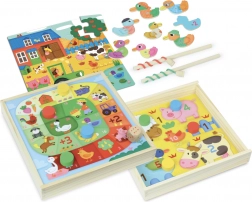 Vilac dřevěná sada her se zvířátky 4 v 1