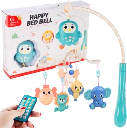 Kolotoč s sovičkou a zvířátky s dálkovým ovladačem