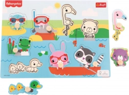 Dřevěná vkládačka Fisher-Price Zvířátka u vody