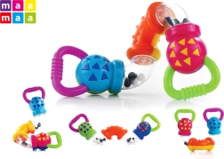 Chrastítko pro miminka 17 cm s otáčecími trubičkami