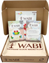 Dřevěné magnetické stavebnice WABI 40 ks