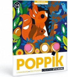 Poppik Samolepkové panorama Lesní Zvířata