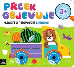 Prcek objevuje: hledání a nalepování samolepek s méďou