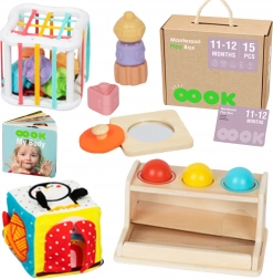 Tooky Toy montessori box 5v1 pro miminka 11–12 měsíců