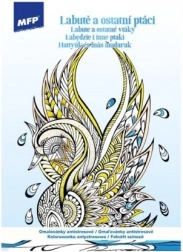 Antistresové omalovánky – labutě a další ptáci A4