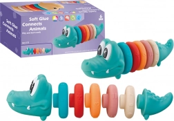 Měkká vzdělávací pyramida krokodýl pro miminka