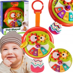 Woopie interaktivní hračka sova s pianínkem a šustivým ocáskem