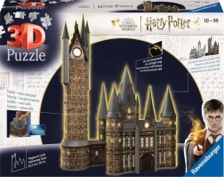 Svítící 3D puzzle HARRY POTTER Bradavický hrad – astronomická věž (626 dílků)