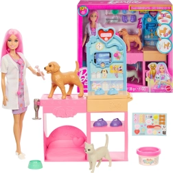 Barbie veterinářka – klinika pro mazlíčky s odlitky