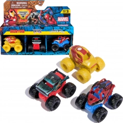 Sada 3 mini monster trucků MARVEL – IRON MAN, VENOM a SPIDER-MAN (1:87) od Spin Master
