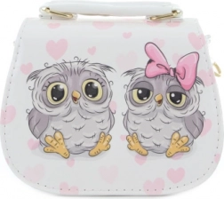 Dětská kabelka s motivem soviček – bílá