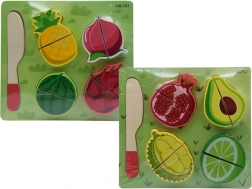 dřevěné ovoce na krájení