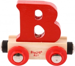 Dřevěný vagónek s písmenem B – BIGJIGS RAIL