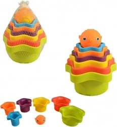 Barevná pyramida pro děti 14x12x12 cm