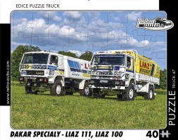 RETRO-AUTA puzzle TRUCK Dakar speciály LIAZ 111 a LIAZ 100 – 40 dílků