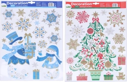 Vánoční okenní dekorace 41 × 29 cm