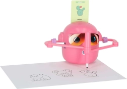 Interaktivní kreslící robot pro děti – výuková hračka s kartičkami, růžový
