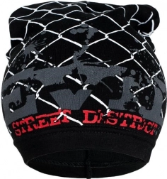 jarní dětská čepička New Baby s nápisem černá 104 (3–4 roky)