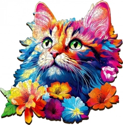 Dřevěné puzzle Kočka 200 dílků