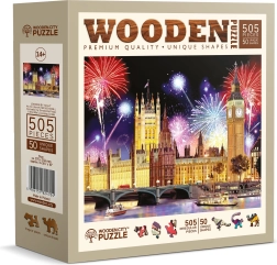 Dřevěné puzzle Noční Londýn 505 dílků – WOODEN CITY