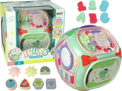 Interaktivní naučná kostka se sortérem, telefonem a pianínkem