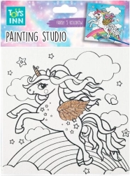 malířská sada canvas unicorn rainbow