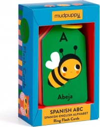 Španělsko-anglické abecední karty na kroužku Mudpuppy