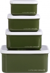 Sada čtyř svačinových krabiček A Little Lovely Company – Krokodýl