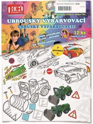 Vybarvovací ubrousky Pexi – auta