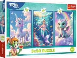 Puzzle Treflíci barevný svět 3×50 dílků